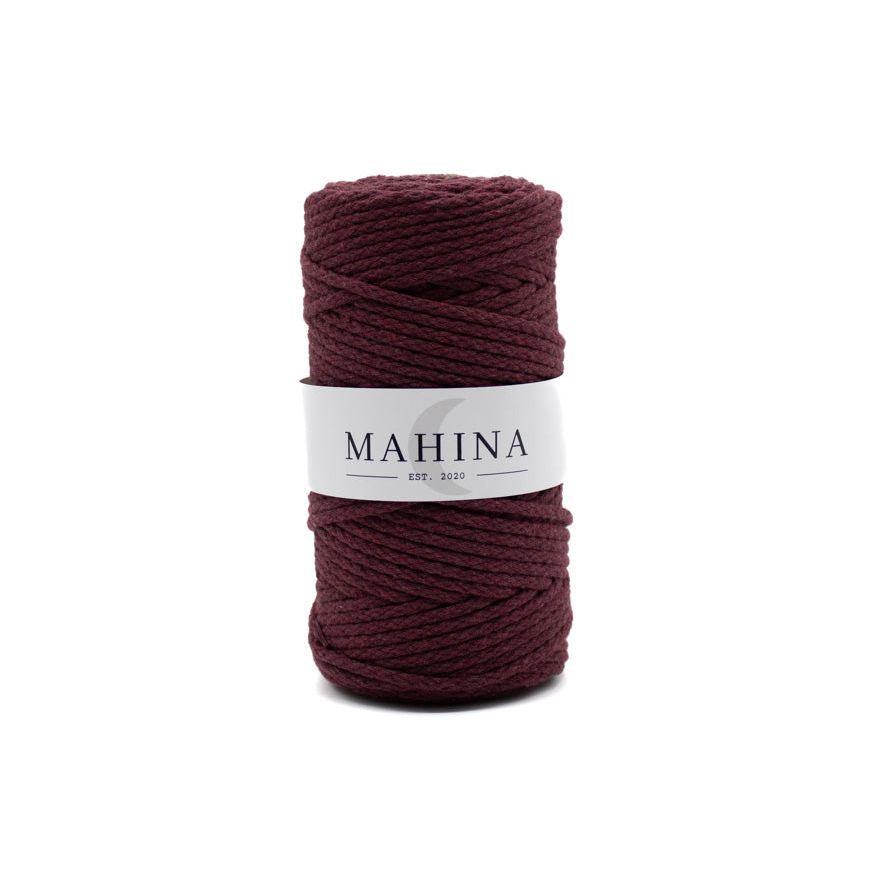 MAHINA Garn 4mm geflochten Blackberry 100m - MAHINA