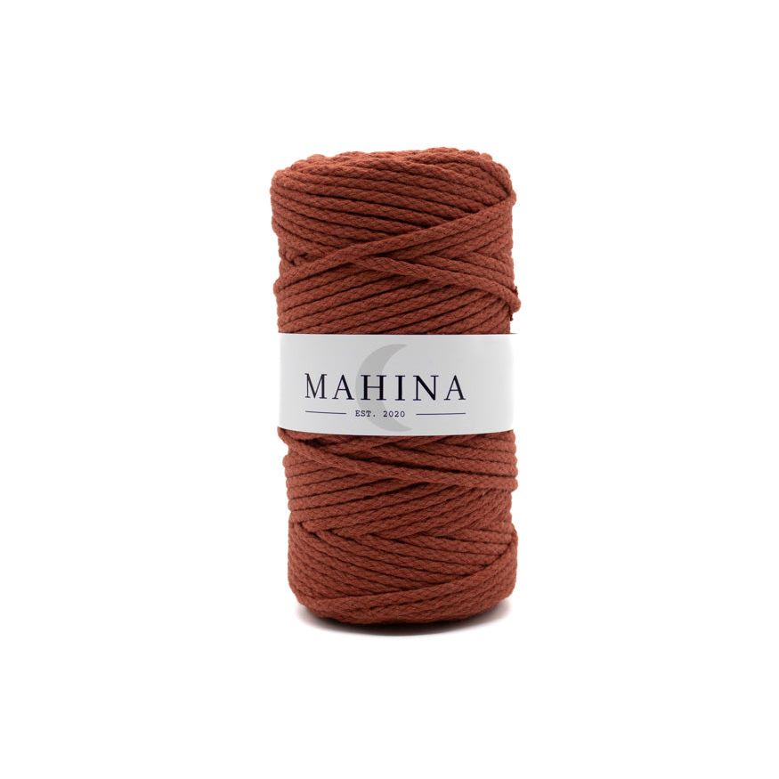 MAHINA Garn 4mm geflochten Rostrot 100m - mahina