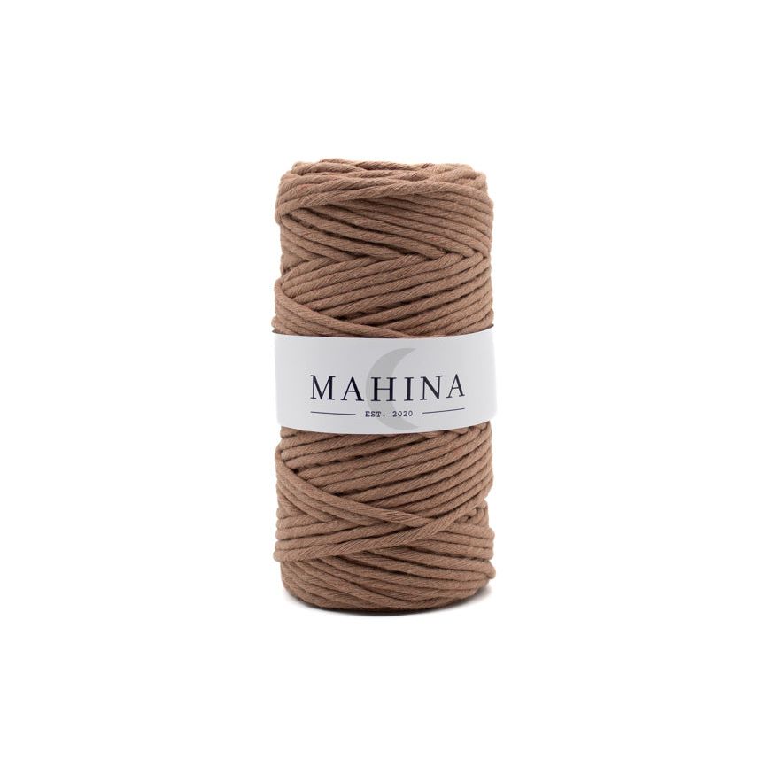 MAHINA Garn 4mm gezwirnt Teddybraun 100m - mahina