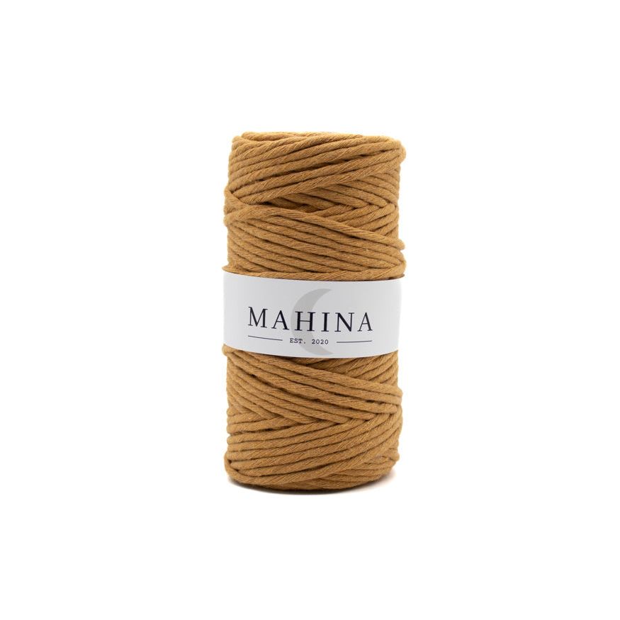 MAHINA Garn 4mm gezwirnt Honig 100m - mahina