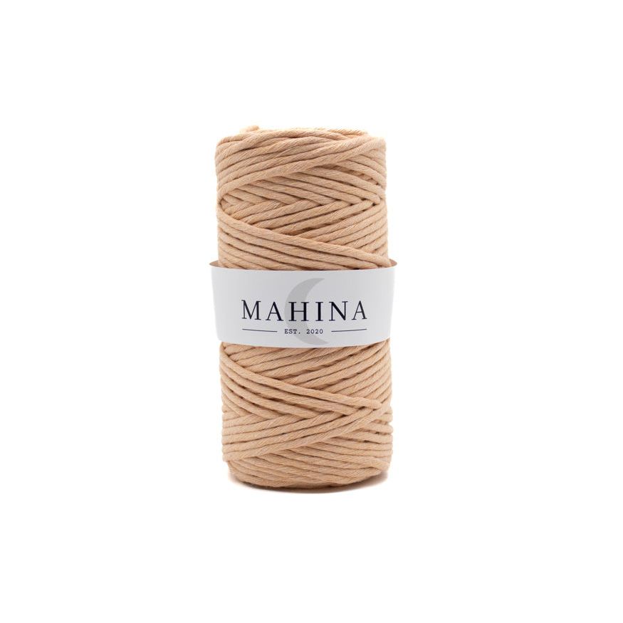 MAHINA Garn 4mm gezwirnt Apricot 100m - MAHINA