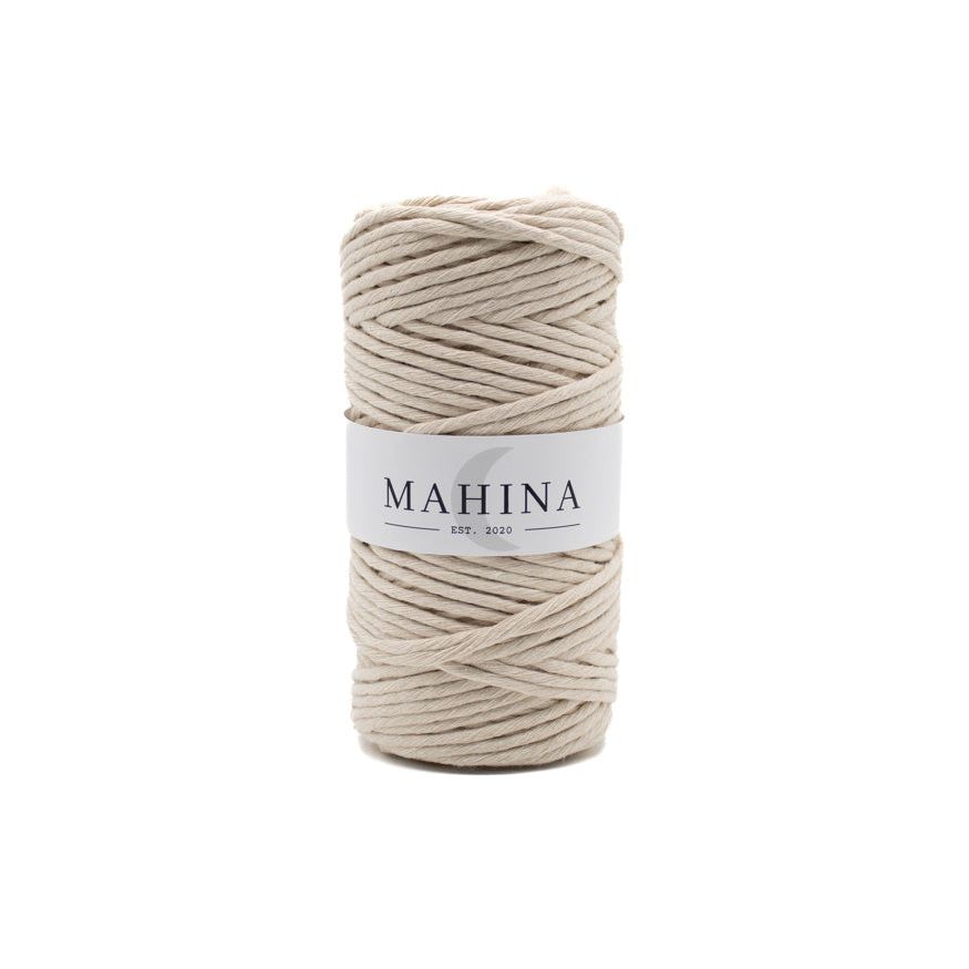 MAHINA Garn 4mm gezwirnt Natur 100m - mahina