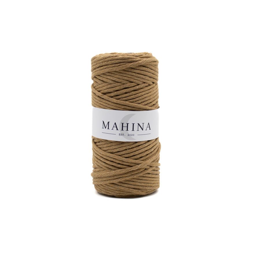 MAHINA Garn 4mm gezwirnt Camel 100m - mahina