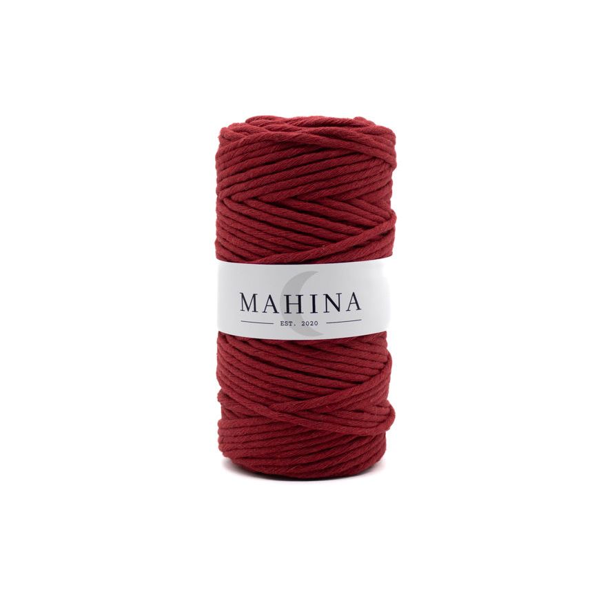 MAHINA Garn 4mm gezwirnt Purpurrot 100m - mahina