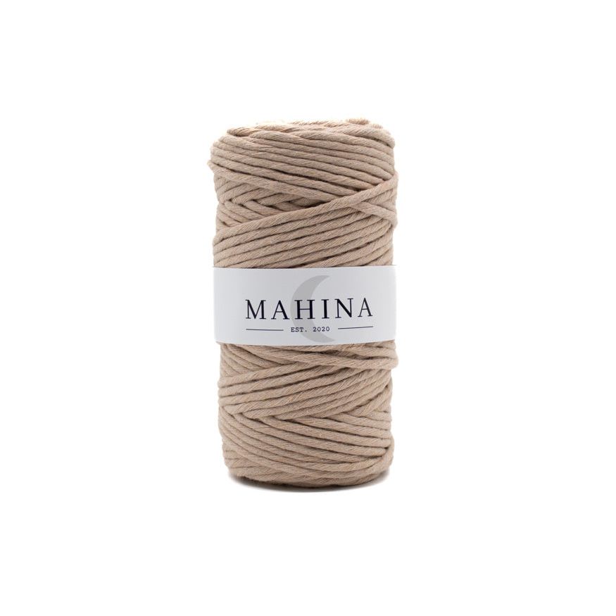 MAHINA Garn 4mm gezwirnt Beige 100m - mahina
