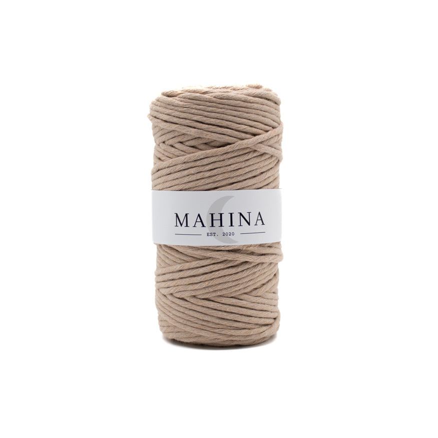 MAHINA Garn 4mm gezwirnt Beige 100m - MAHINA