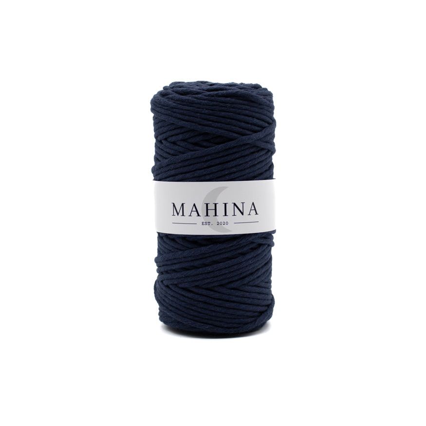 MAHINA Garn 4mm gezwirnt Marineblau 100m - mahina
