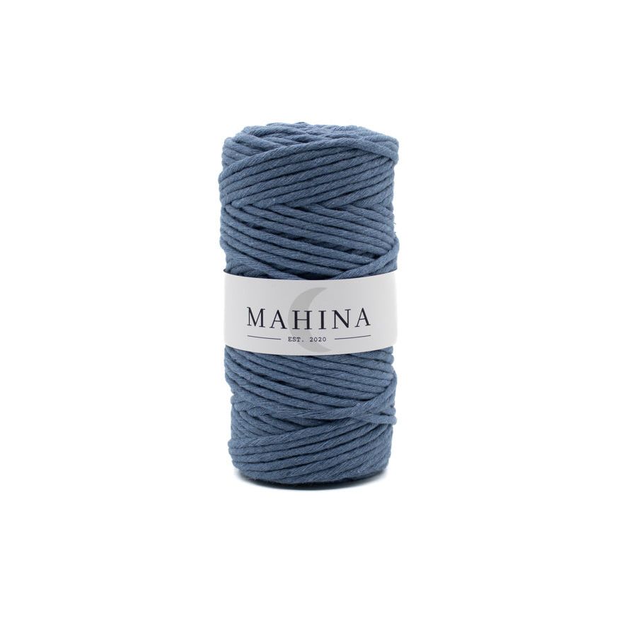 MAHINA Garn 4mm gezwirnt Jeans 100m - MAHINA