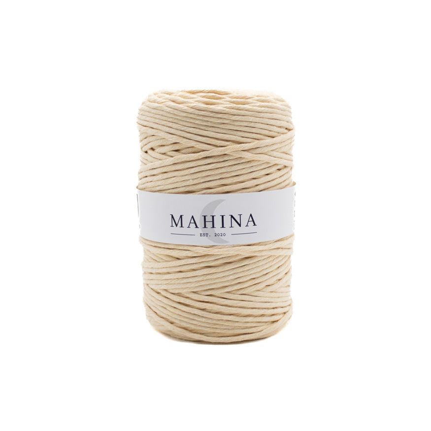 MAHINA Garn 4mm gezwirnt Vanille 200m - mahina