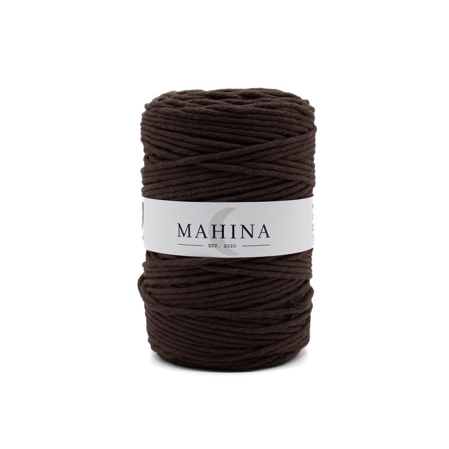 MAHINA Garn 4mm gezwirnt Schokobraun 200m - mahina