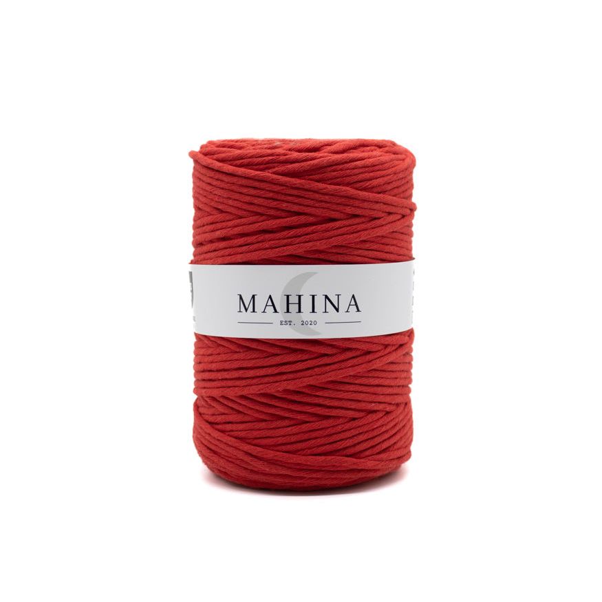 MAHINA Garn 4mm gezwirnt Feuerrot 200m - mahina