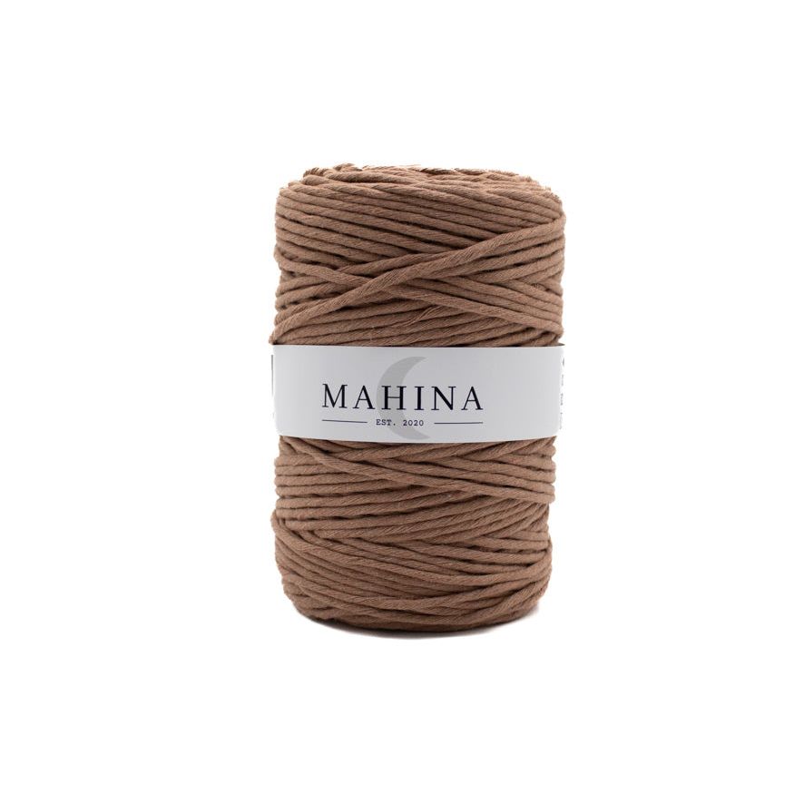 MAHINA Garn 4mm gezwirnt Teddybraun 200m - mahina