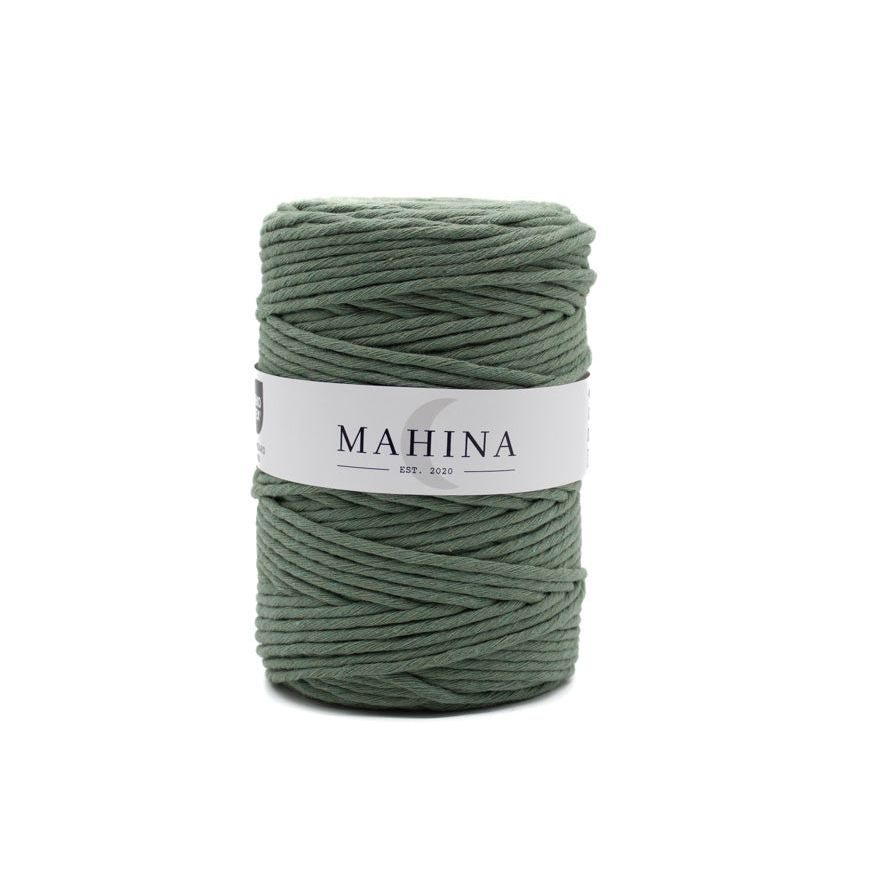 MAHINA Garn 4mm gezwirnt Jadegrün 200m - mahina
