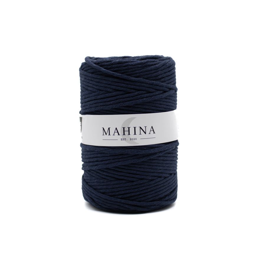 MAHINA Garn 4mm gezwirnt Marineblau 200m - MAHINA