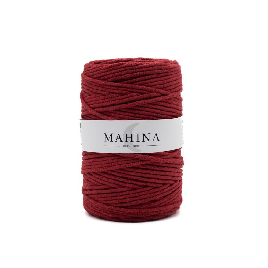 MAHINA Garn 4mm gezwirnt Purpurrot 200m - mahina