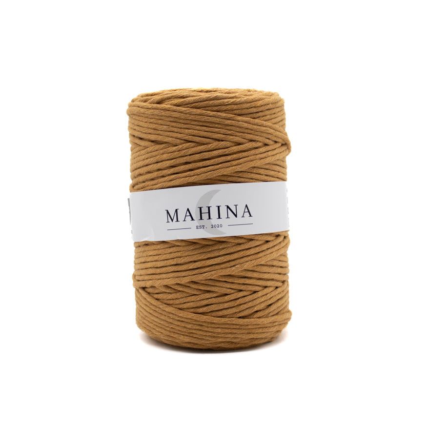 MAHINA Garn 4mm gezwirnt Honig 200m - mahina