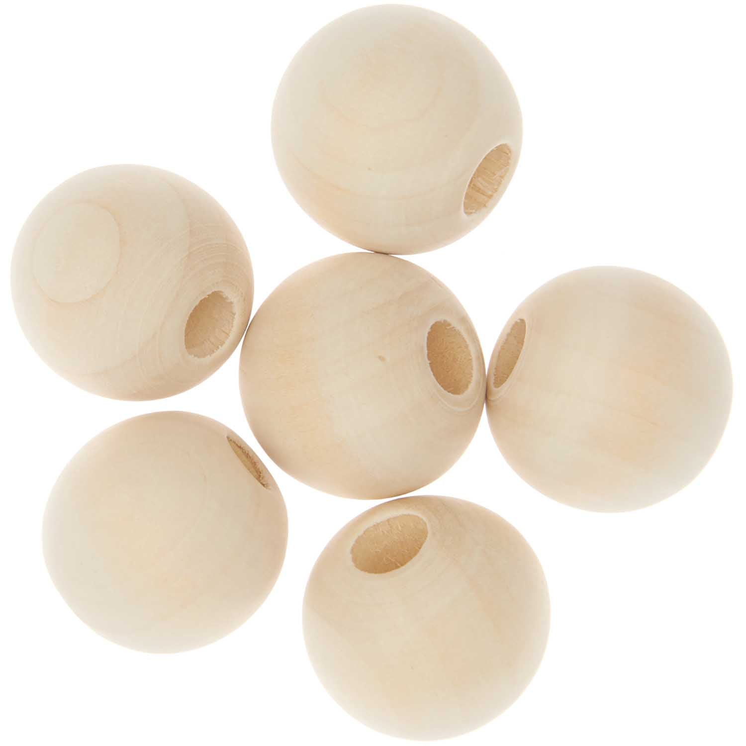 Unbehandelte Makramee Perle "Natur" 30mm Ø - mahina