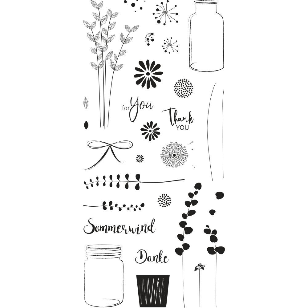 Clear Stamps "Botanical", 30 Motive - mahina