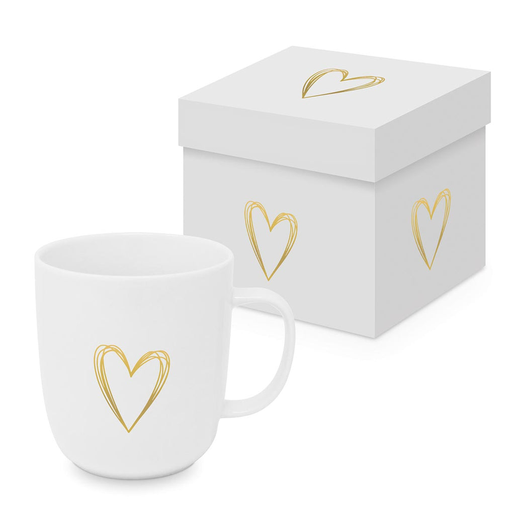 Tasse "Pure Heart Gold" mit Geschenkbox - MAHINA