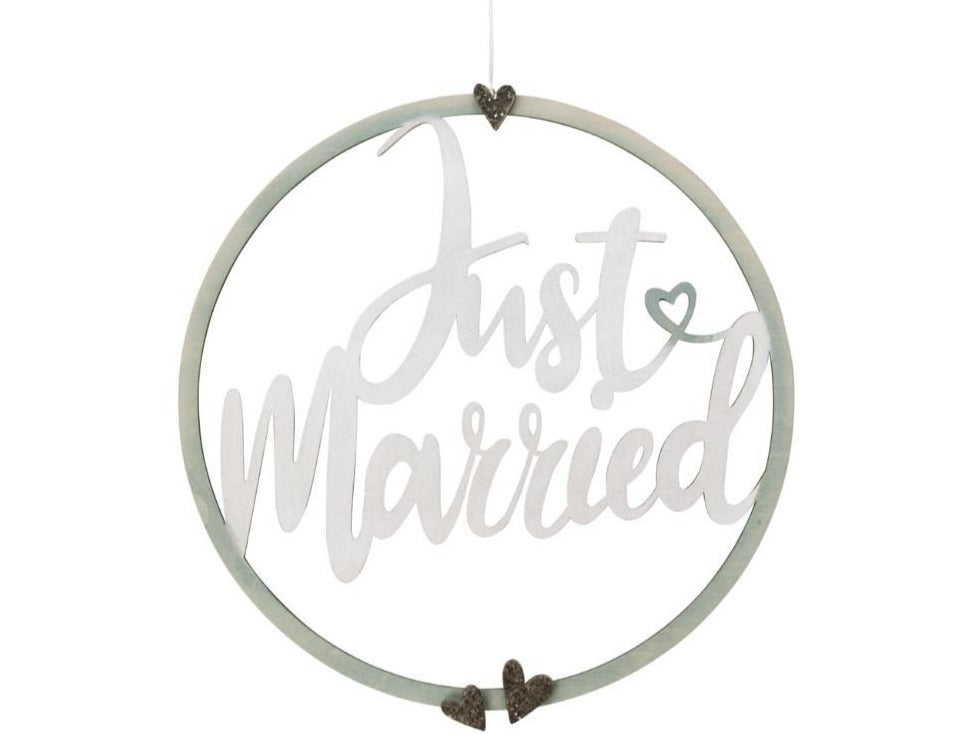 Rayher Holzkranz "Just Married" ø 30cm, FSC Mix Credit - MAHINA