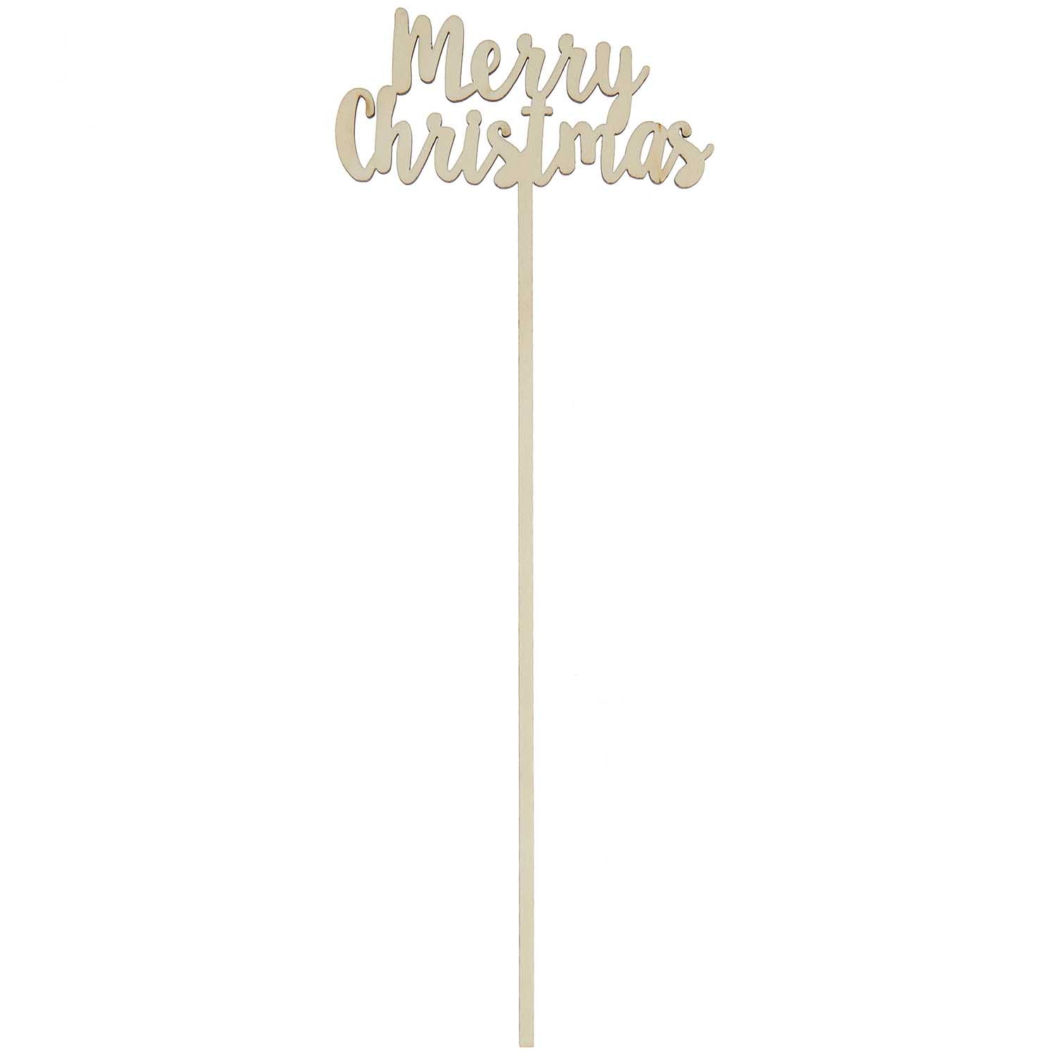 Holzpicker "Merry Christmas" 25,7x7,8cm - mahina