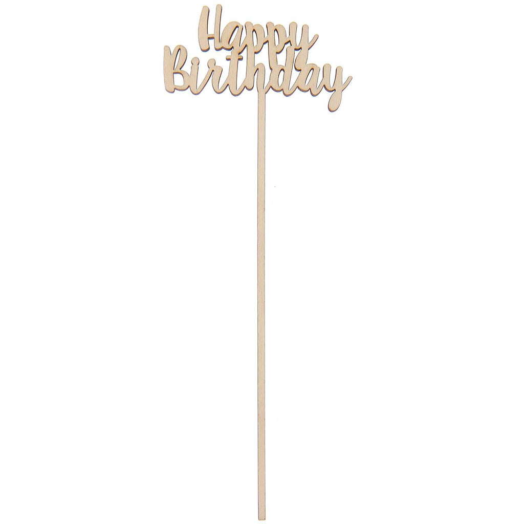 Holzpicker "Happy Birthday" 24,2x8cm - MAHINA