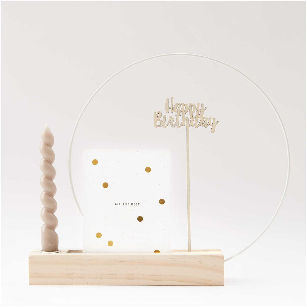 Holzpicker "Happy Birthday" 24,2x8cm - MAHINA