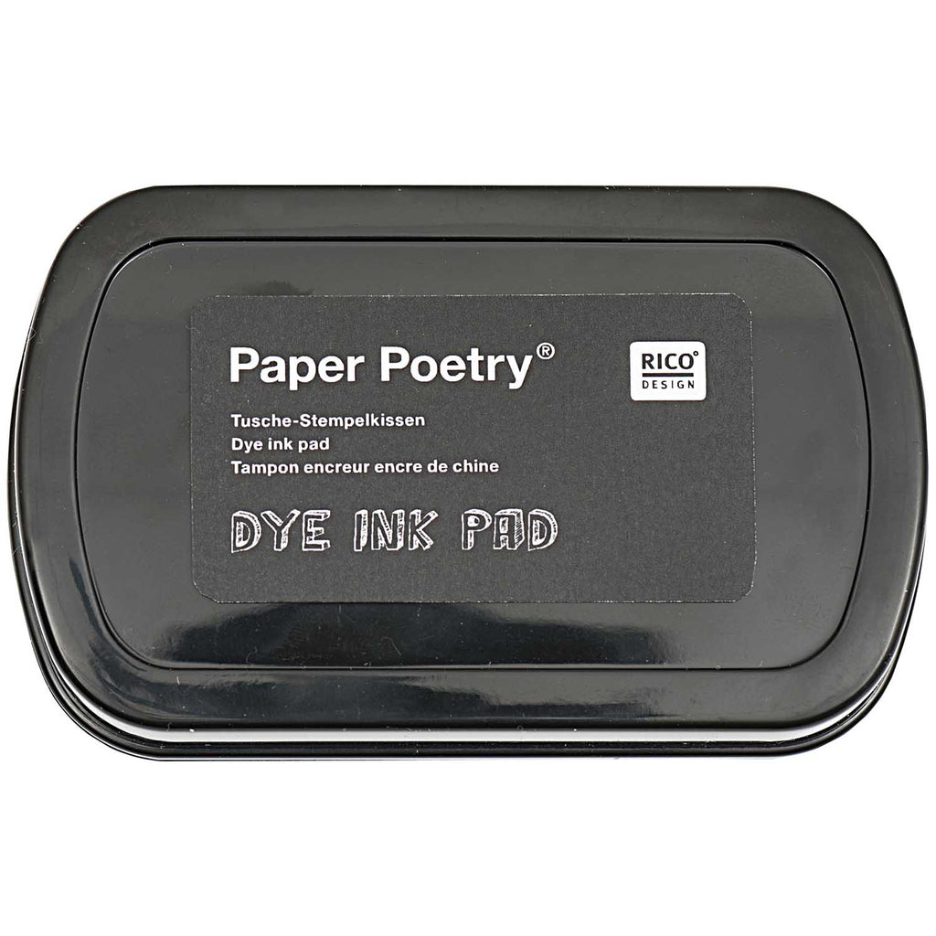Paper Poetry Tusche Stempelkissen in schwarz, 10x6cm - MAHINA