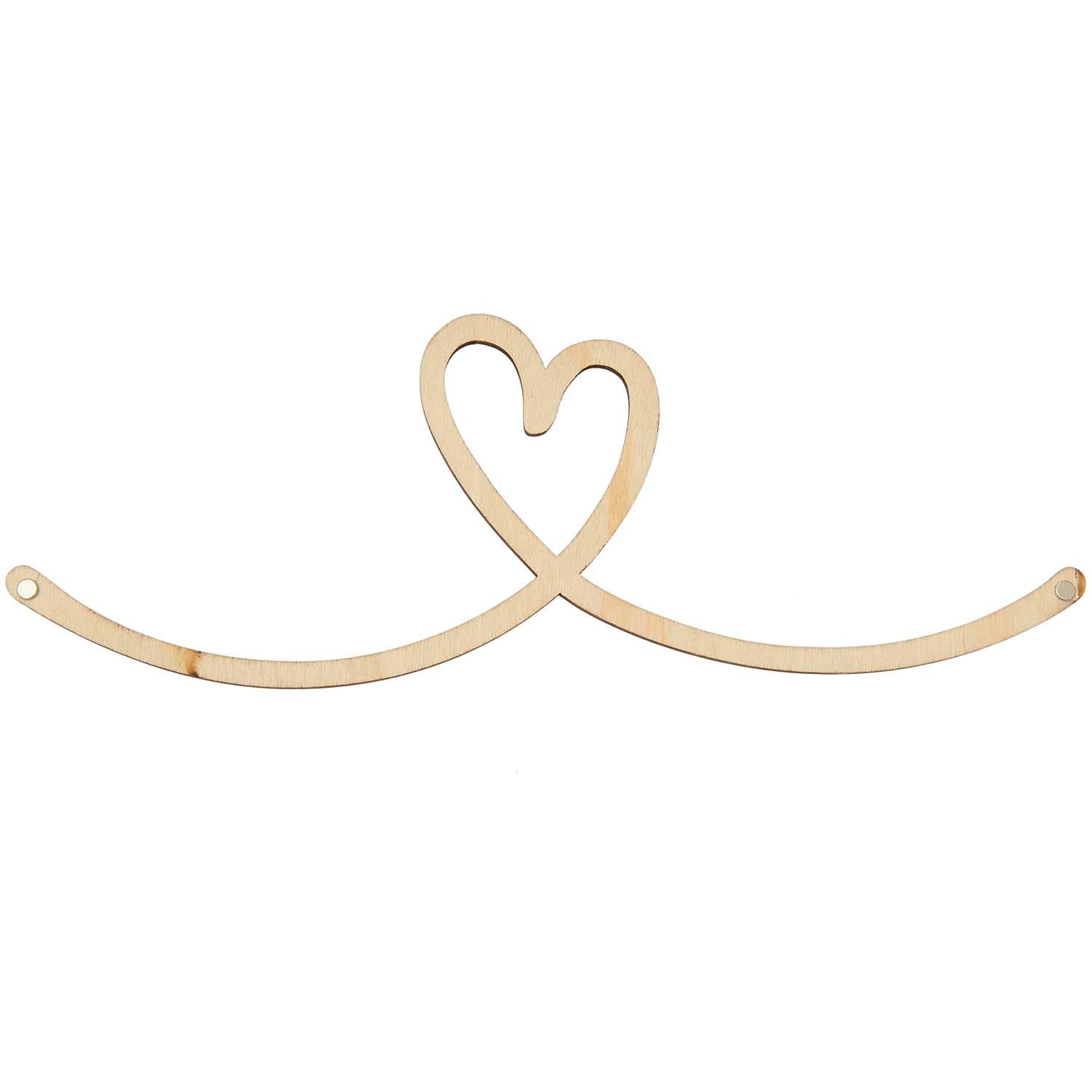 Rico Design Holzschriftzug magnetisch "Herz", 26x11cm - mahina