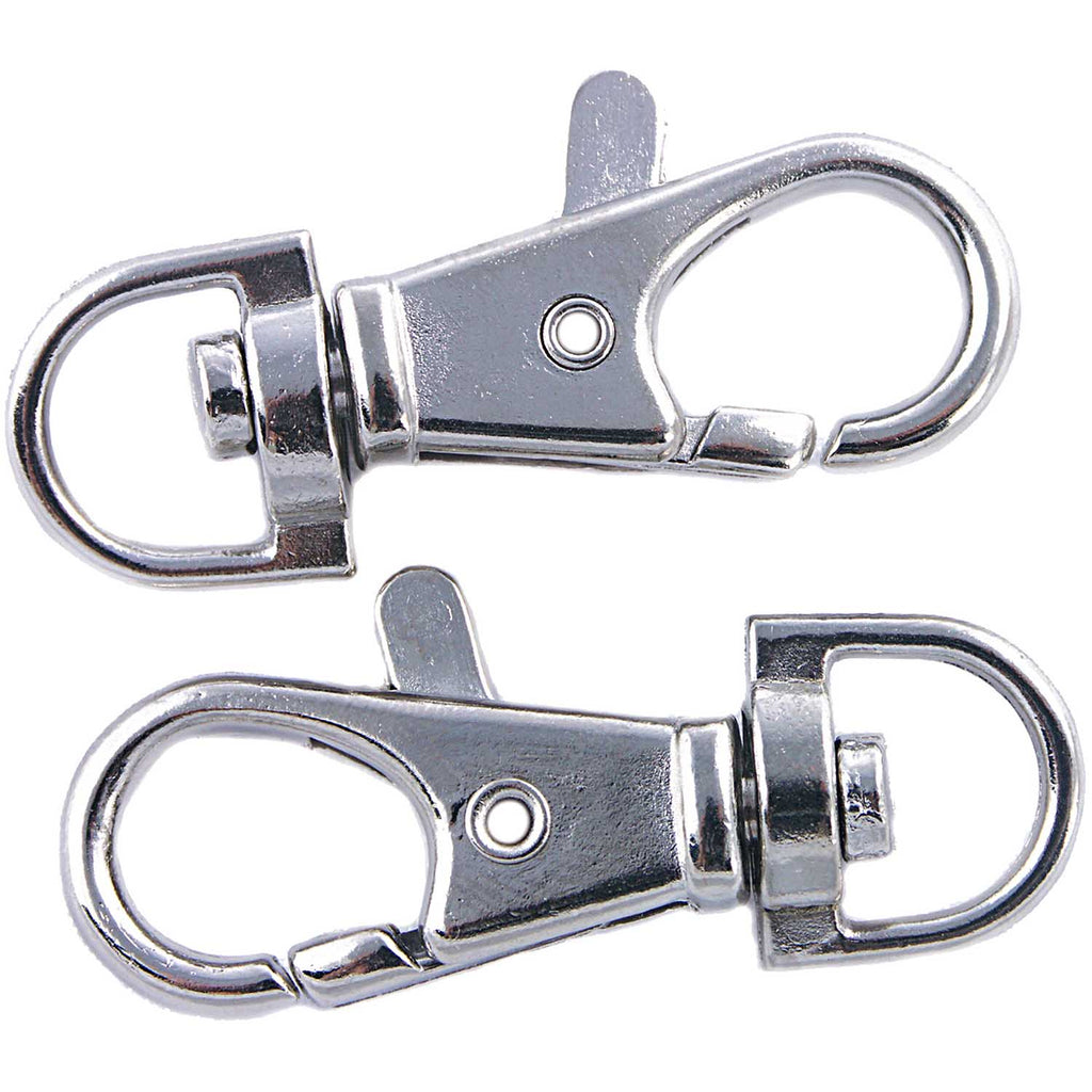 Rico Design Karabiner/Schlüsselanhänger in silber, 2 Stück - MAHINA