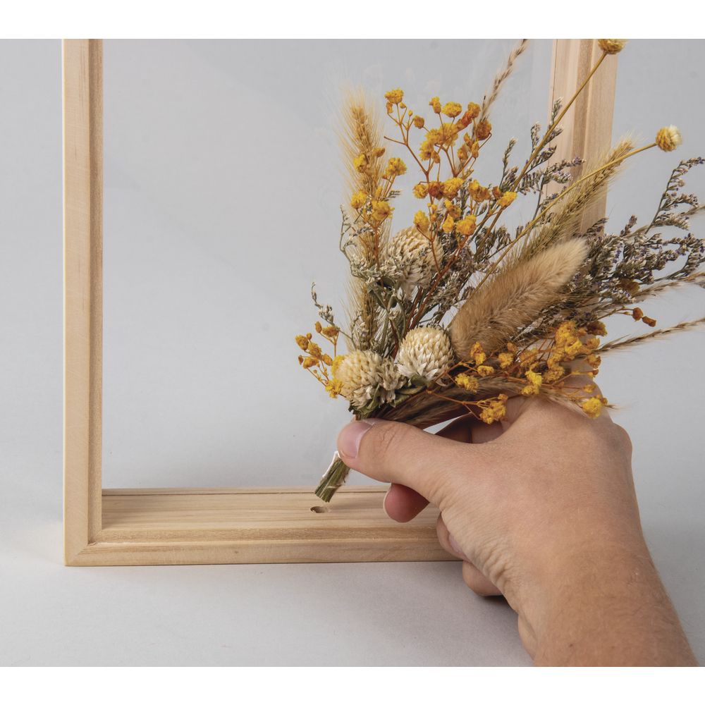 DIY Set Trockenblumen im Holzrahmen, FSC 100% - MAHINA