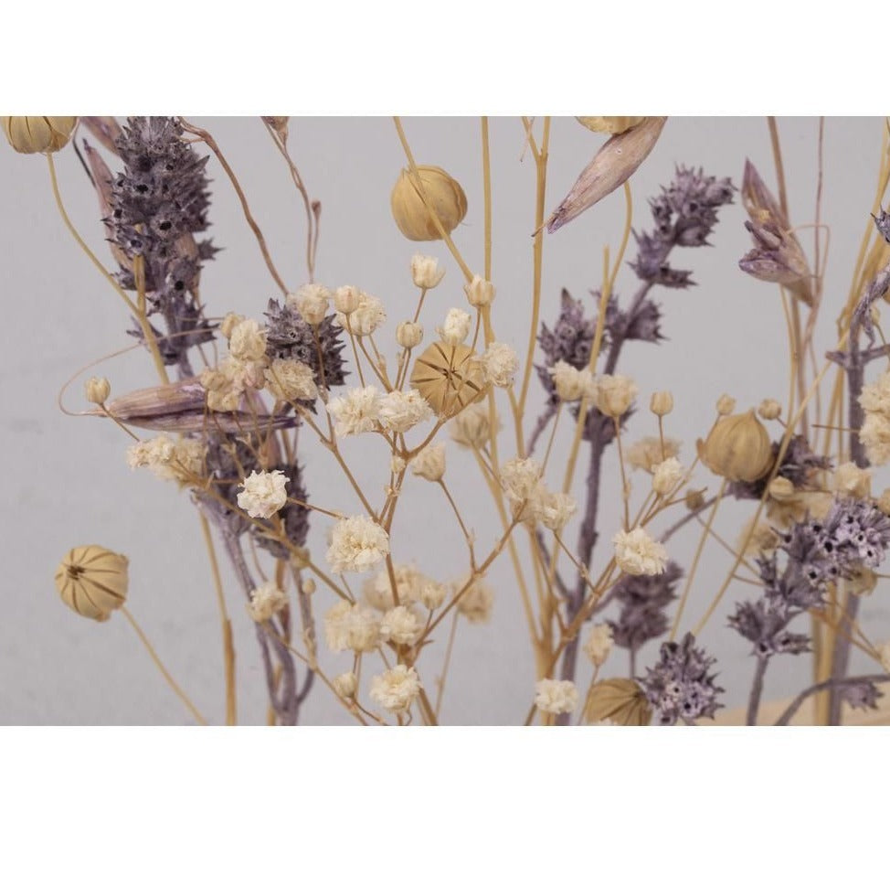 DIY Trockenblumen Strauß in flieder, 28cm - mahina