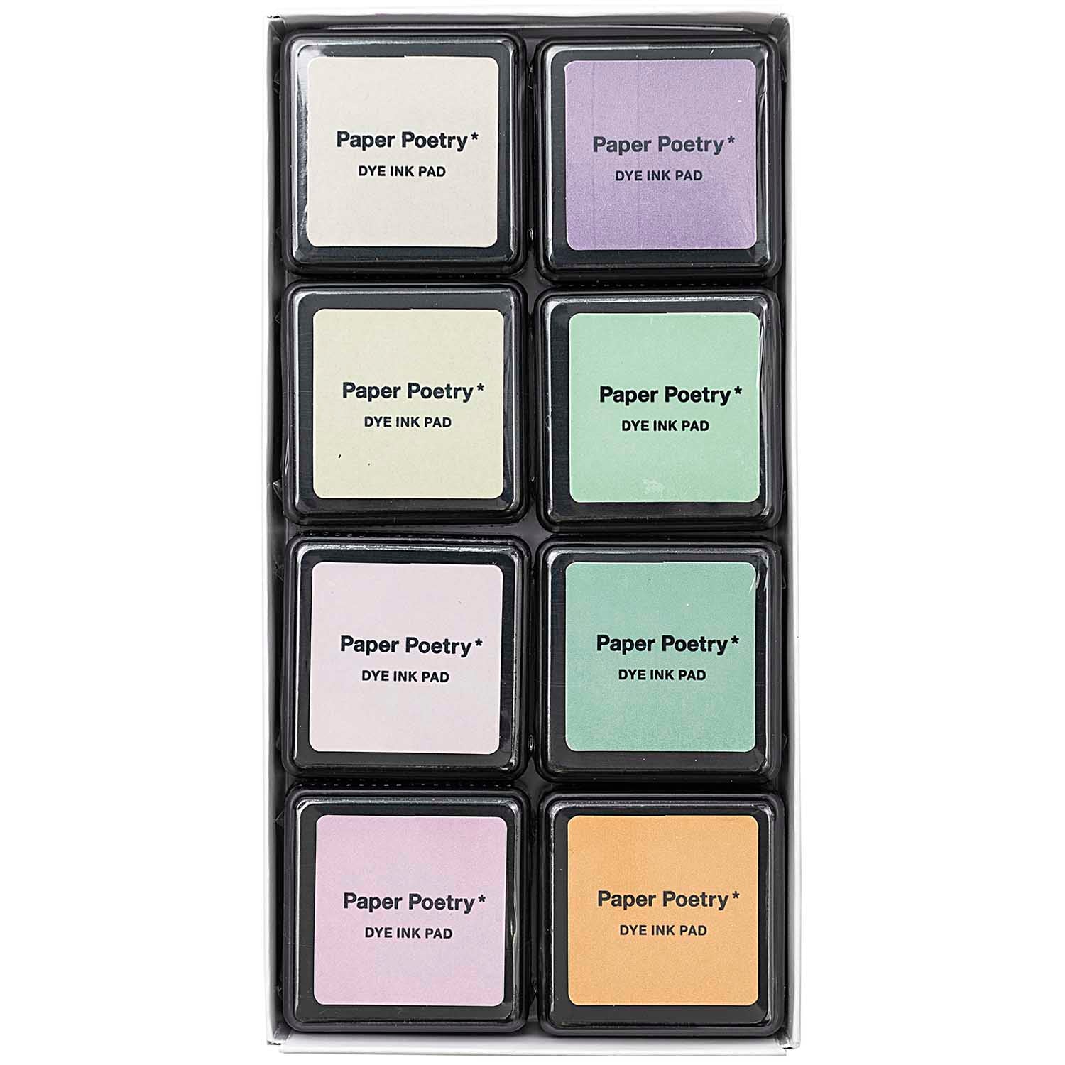 Paper Poetry Tusche Stempelkissen Set Pastel Mix, 8 Stück - mahina