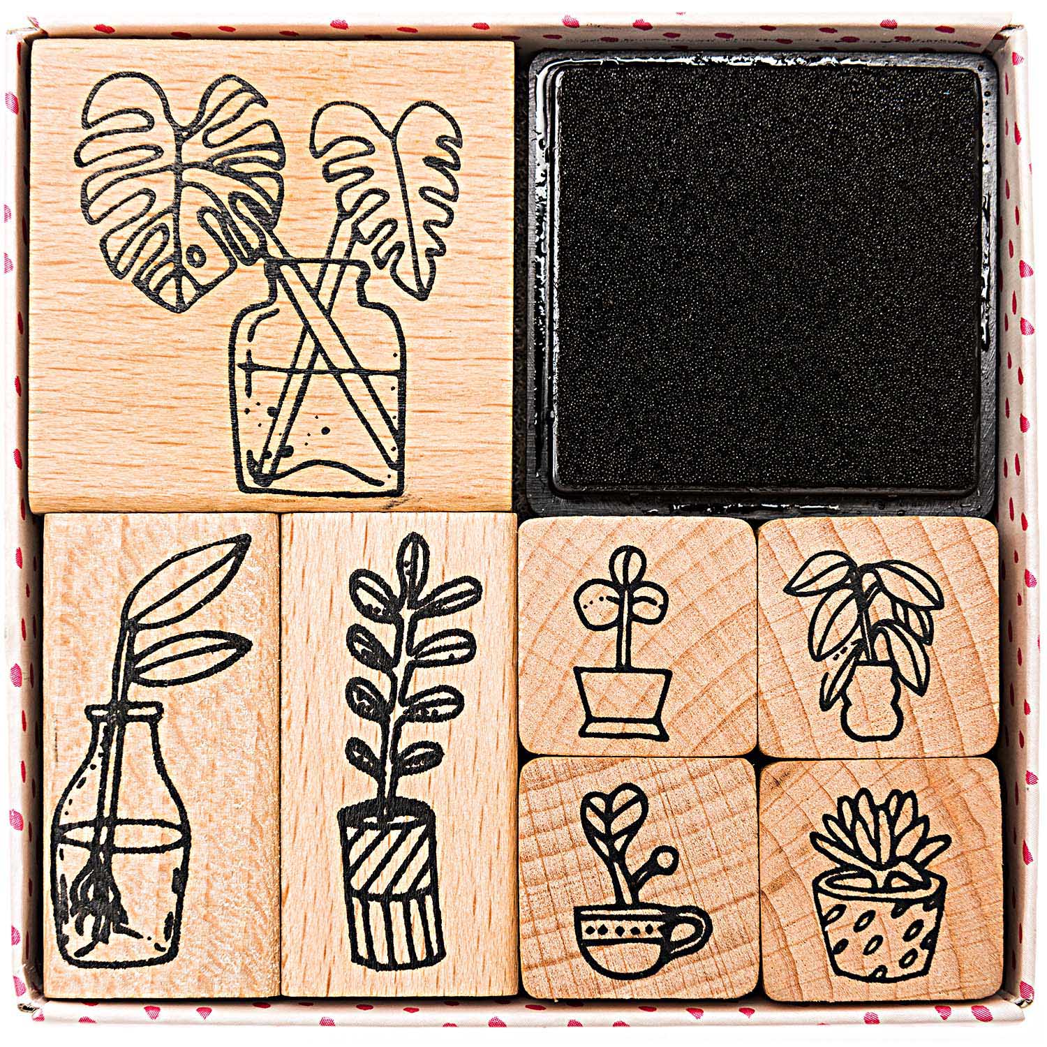 Paper Poetry Stempelset "Hygge Plants" 8teilig - mahina