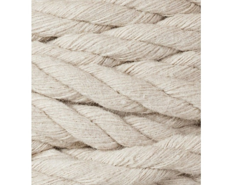 Bobbiny Makramee Garn 9mm 3ply Beige 30m - MAHINA