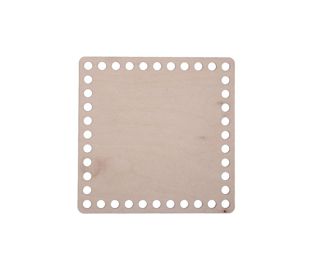 Häkelboden "Quadrat" aus Birkenholz, verschiedene Größen - MAHINA
