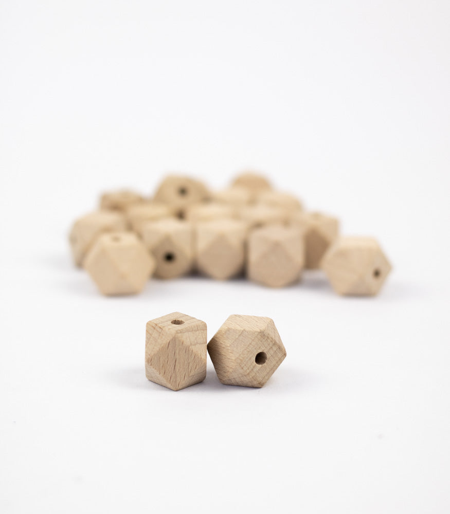 Holzperle "Hexagon" 18mm - mahina