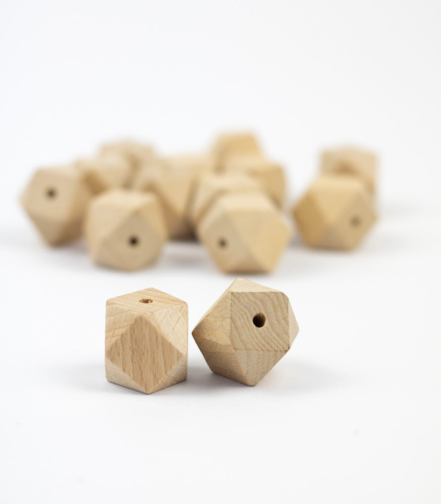 Holzperle "Hexagon" 25mm - mahina