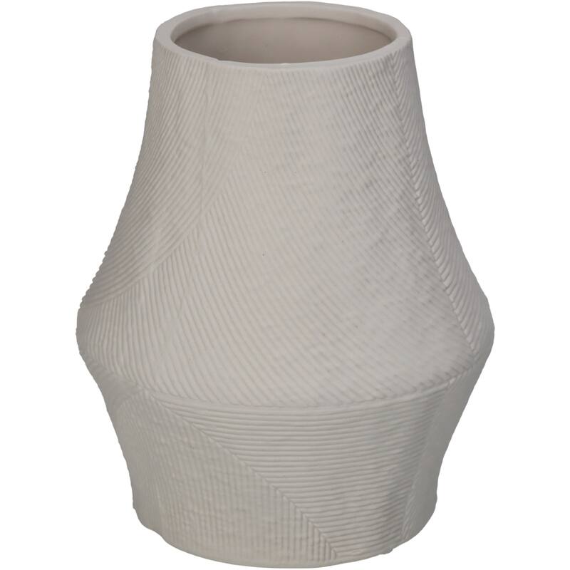 Antike Vase mit Muster "Lona" in cremeweiß - MAHINA