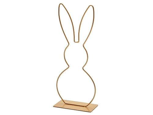 Metall Hase stehend in gold, 29cm - MAHINA