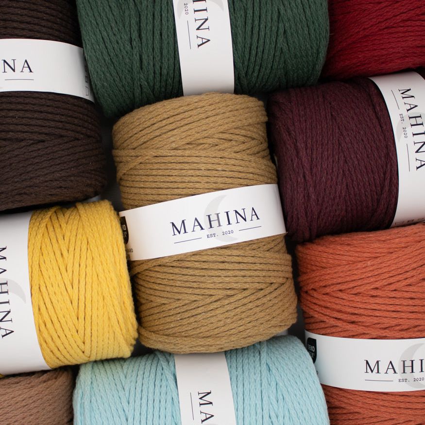 MAHINA Garn 4mm geflochten 200m in verschiedenen Farben - mahina