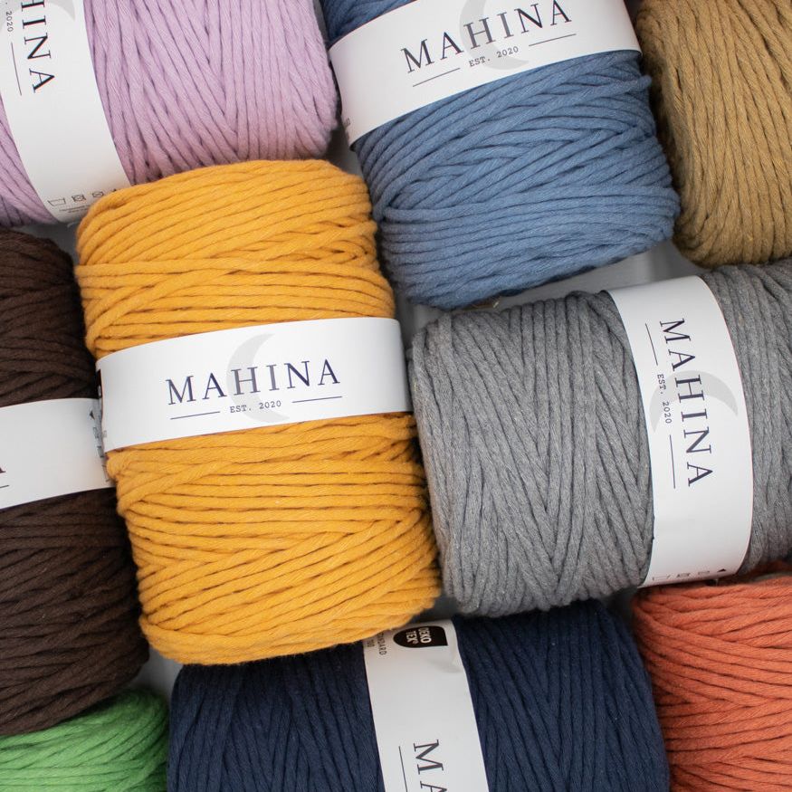 MAHINA Garn 4mm gezwirnt 200m in verschiedenen Farben - mahina