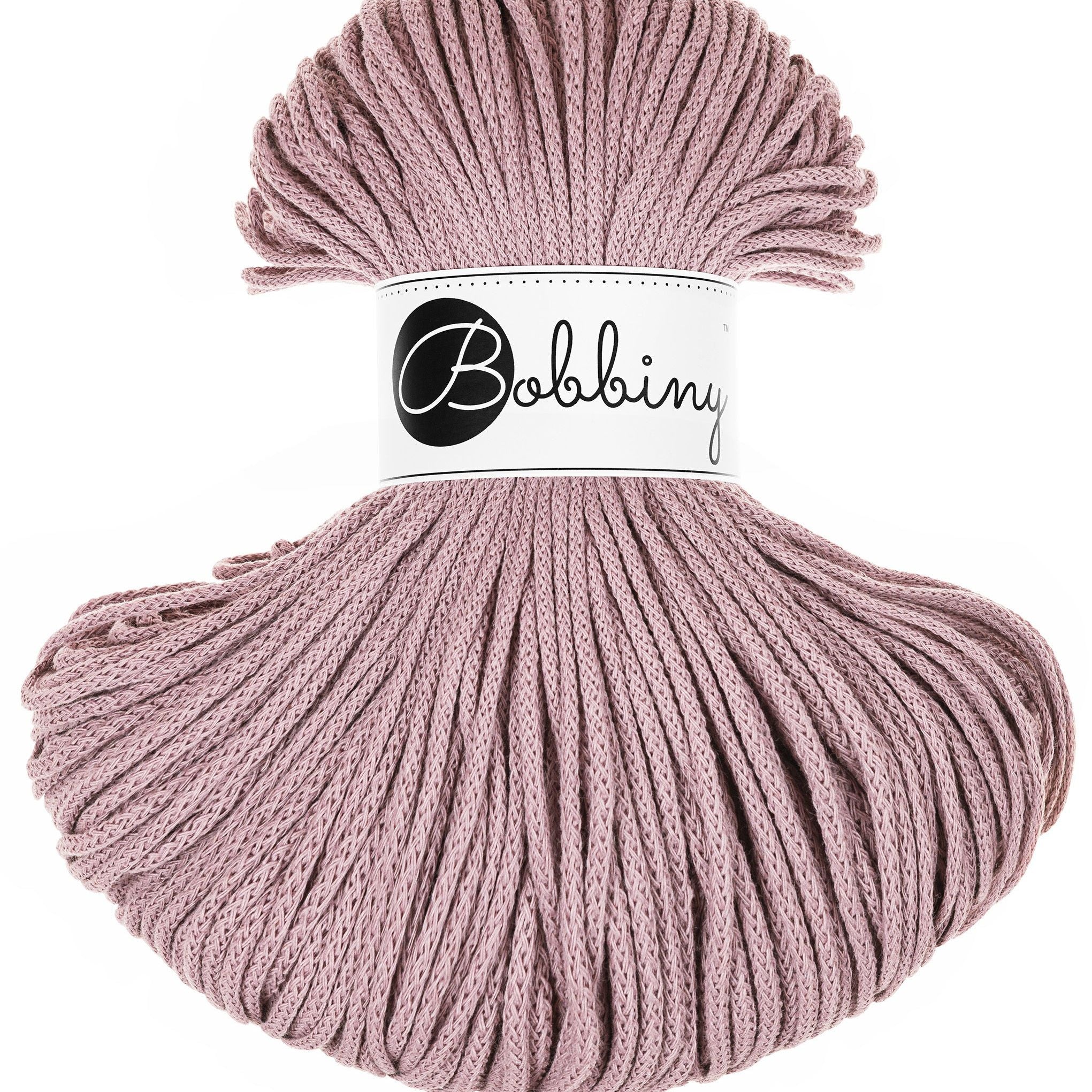 Bobbiny JUNIOR Flechtkordel 3mm geflochten Mauve 100m - mahina