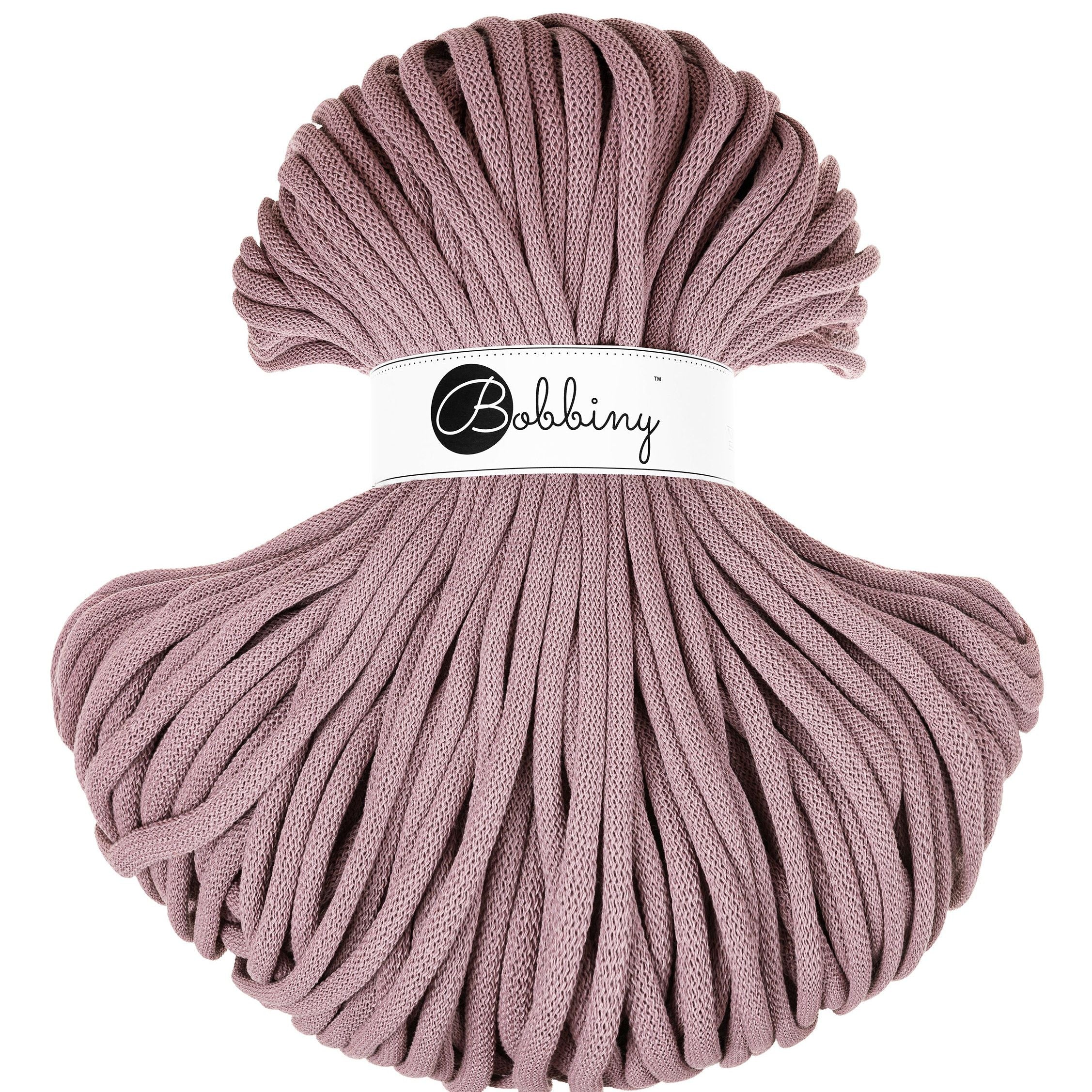 Bobbiny JUMBO Flechtkordel 9mm geflochten Mauve 100m - mahina