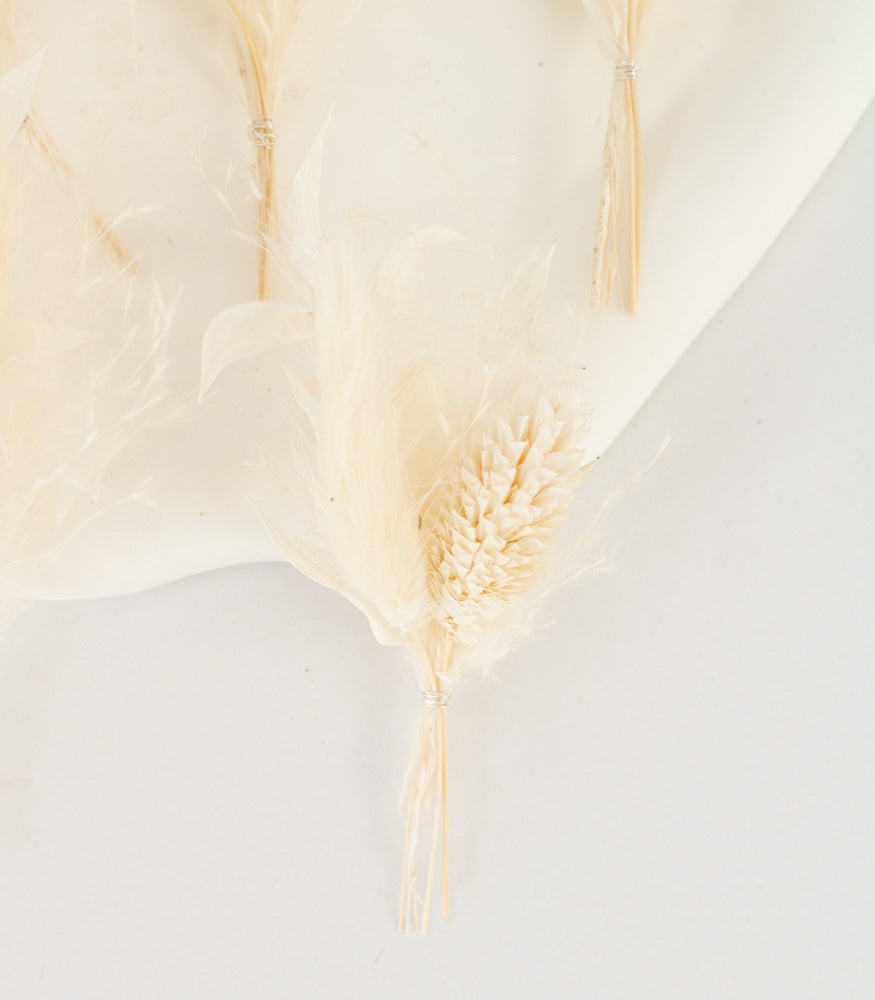 Mini Bouquet aus Trockenblumen "White Passion" - MAHINA