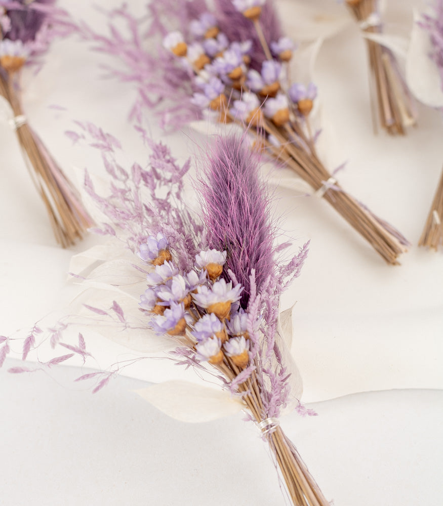 Mini Bouquet aus Trockenblumen "Wild Violet" - MAHINA