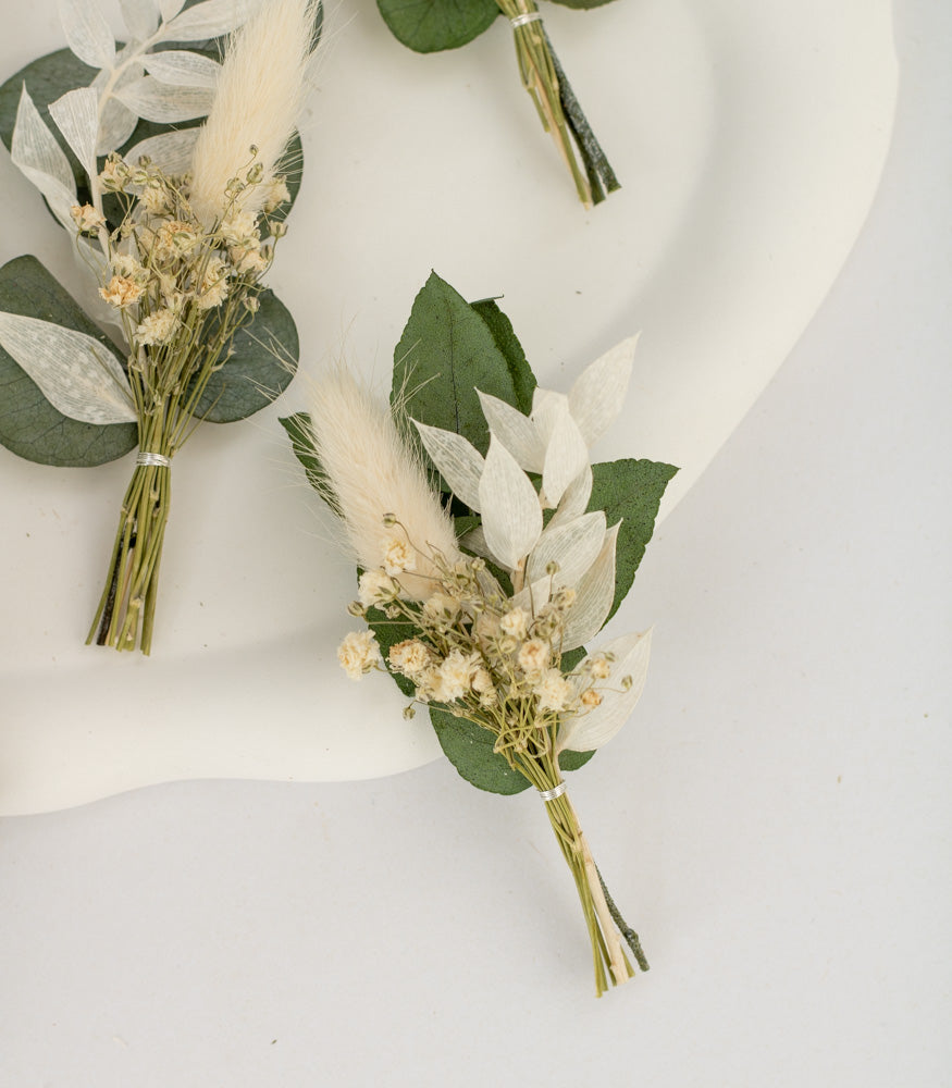 Mini Bouquet aus Trockenblumen "Soft Green" - MAHINA