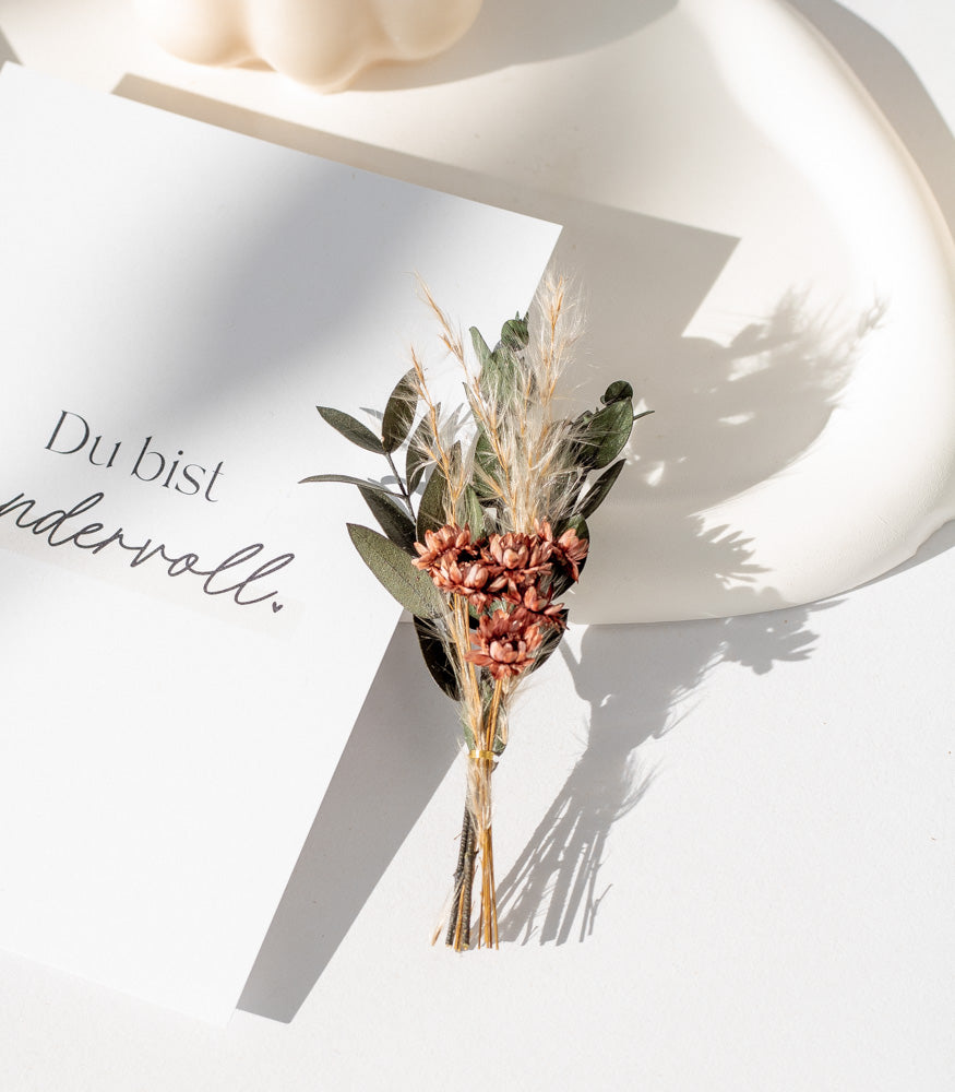 Mini Bouquet aus Trockenblumen, verschiedene Farben - mahina