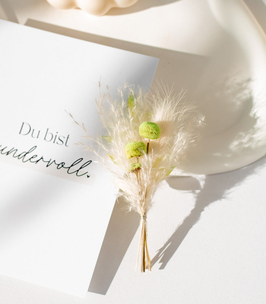 Mini Bouquet aus Trockenblumen "Wild Green" - MAHINA