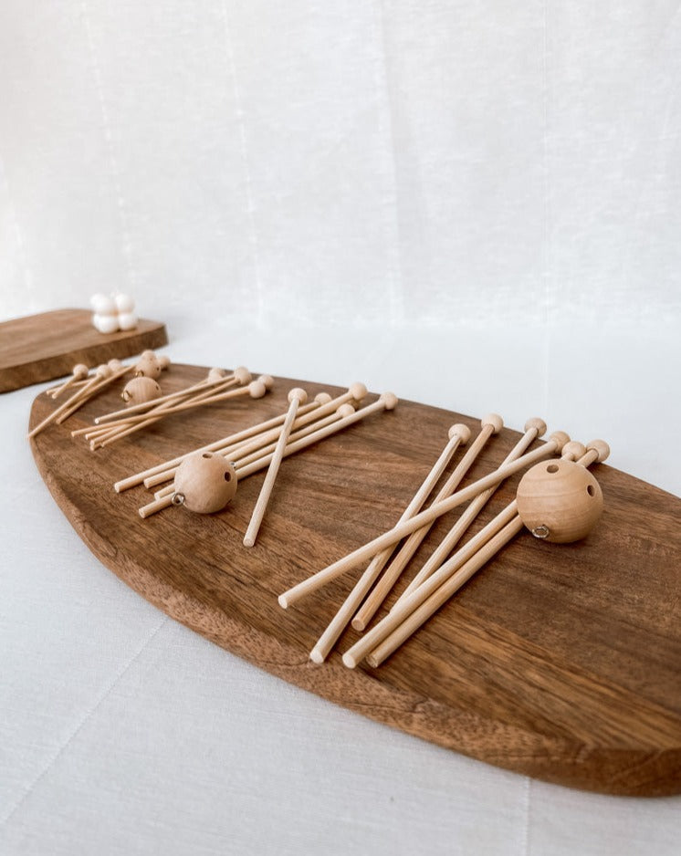 Mobile Stern Holz 6-armig 4 Größen - mahina